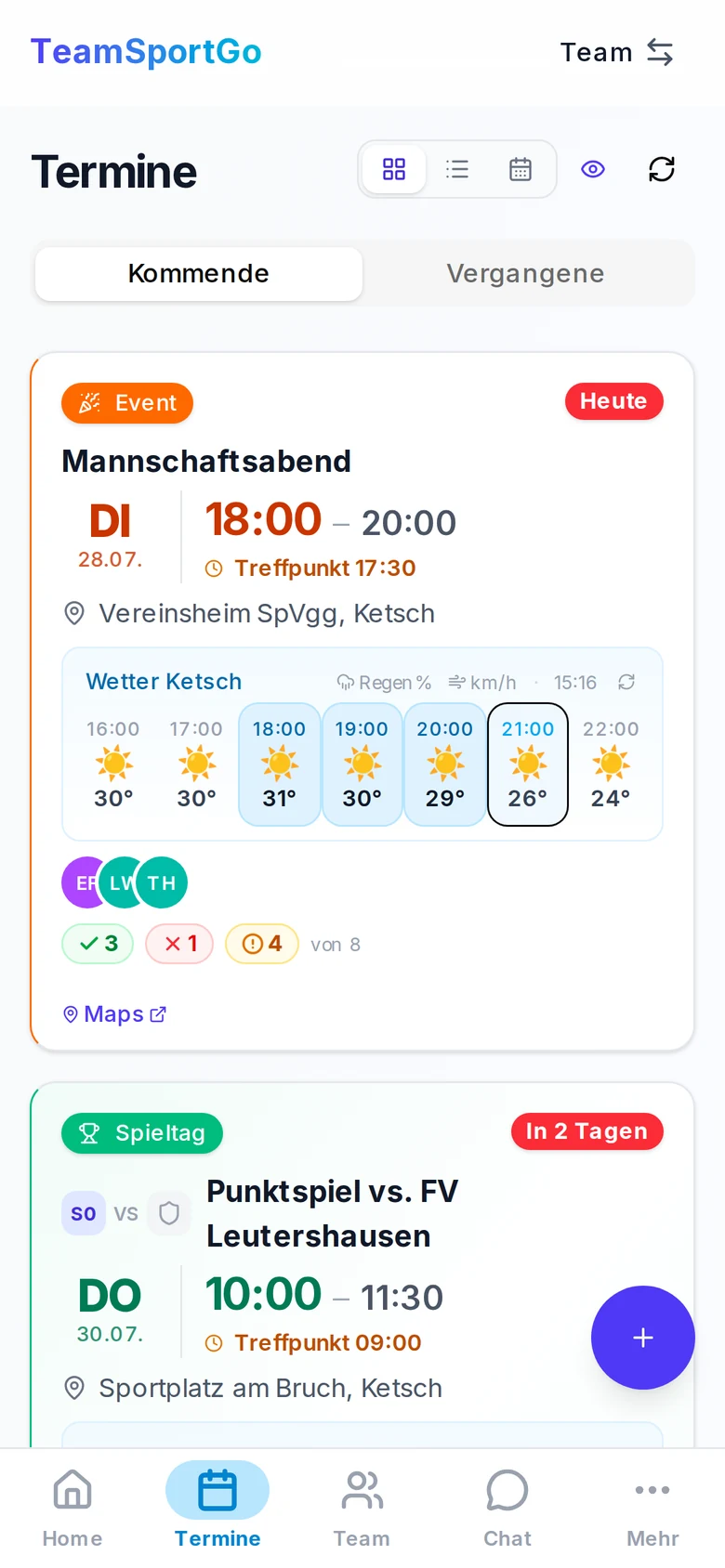 Wer kommt, sieht man sofort